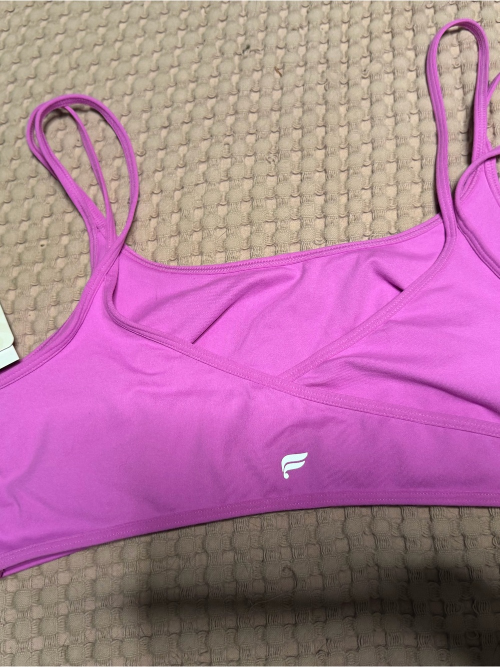 Fabletics Purple & Magenta Leggings and NWT sports bra MEDIUM Women Outfit fitne - Picture 4 of 5